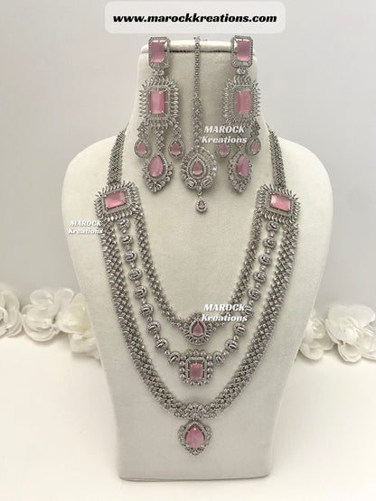 Rabia American Diamond 3 layers Rani Haar set