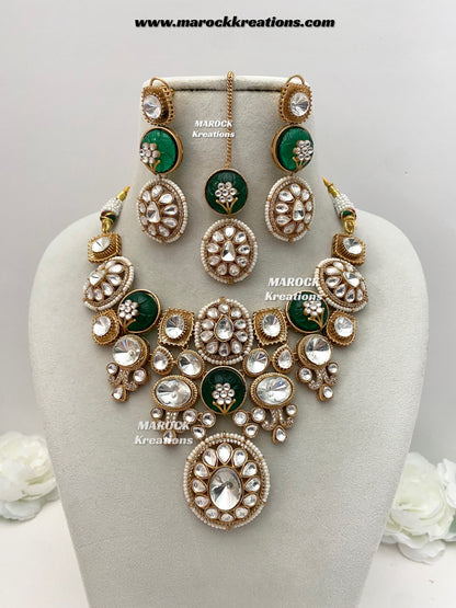 Sabira Sabyasachi inspired Premium Quality Kundan heritage Statement Necklace set