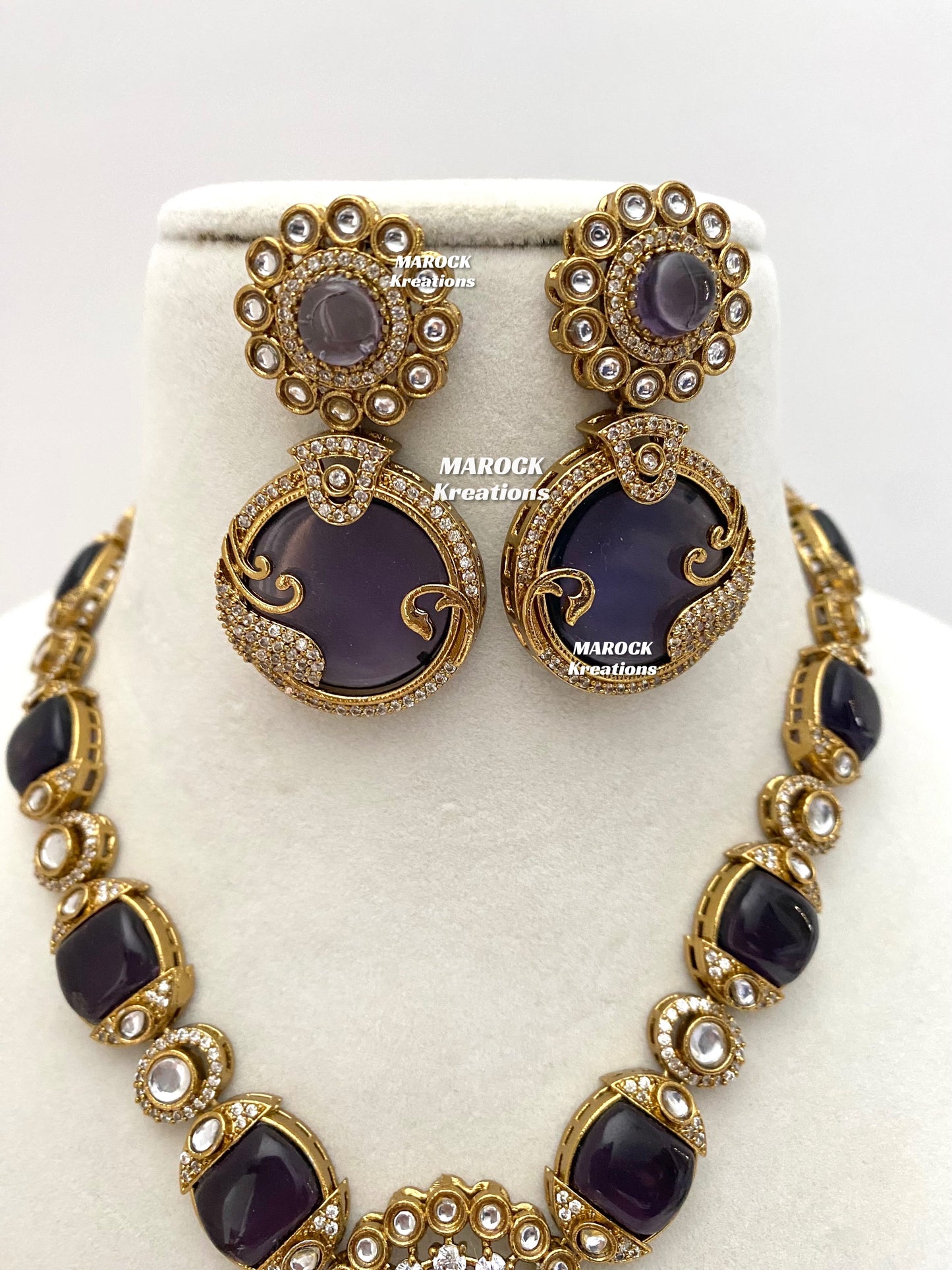 Haniya Sabyasachi inspired Premium Quality Moissanite Kundan Statement Necklace set
