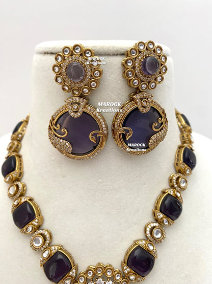 Haniya Sabyasachi inspired Premium Quality Moissanite Kundan Statement Necklace set