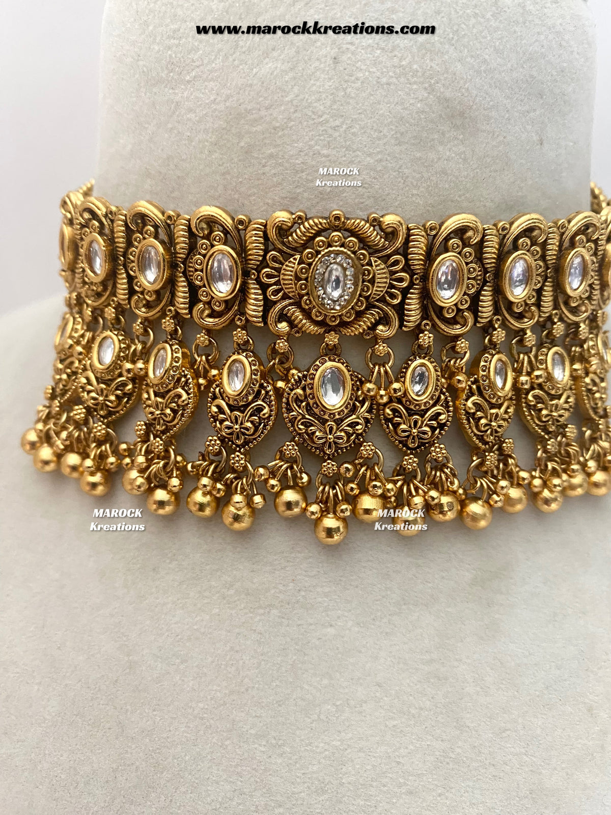 Robin Premium Quality Gold Plated Rajwadi choker set