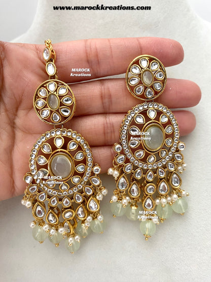 Iqra Premium Quality Kundan Meenakari Statement Necklace set