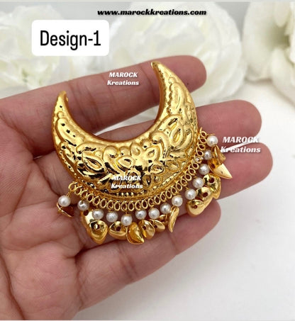 Gold plated Jadau hair clips/ Hair pins