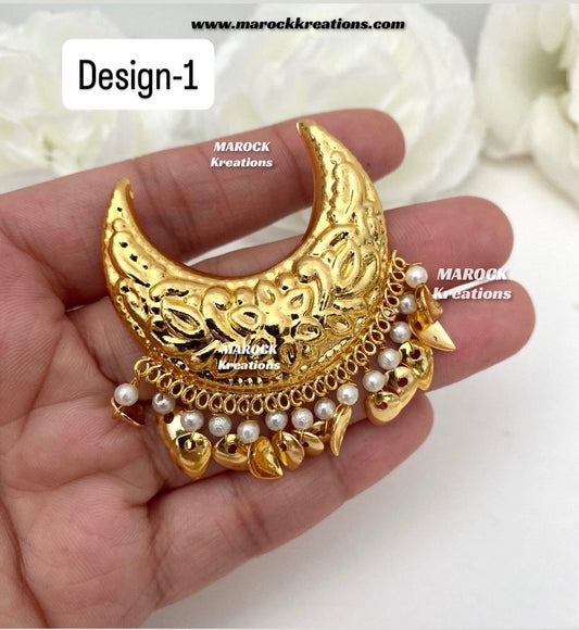 Gold plated Jadau hair clips/ Hair pins