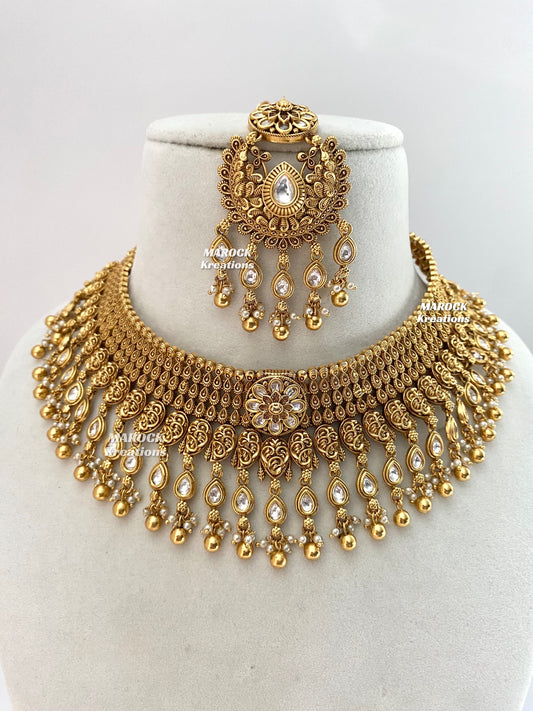 Ramona Premium Quality Gold plated Kundan exclusive Necklace set