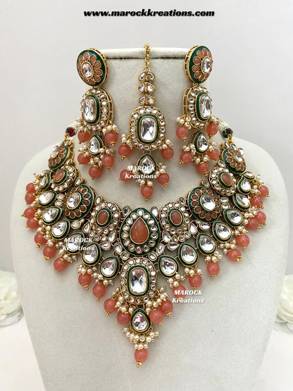 Premium Quality Kundan Statement Necklace set