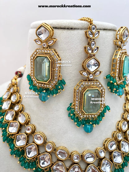 Shabnam Premium Quality Kundan Statement Necklace set