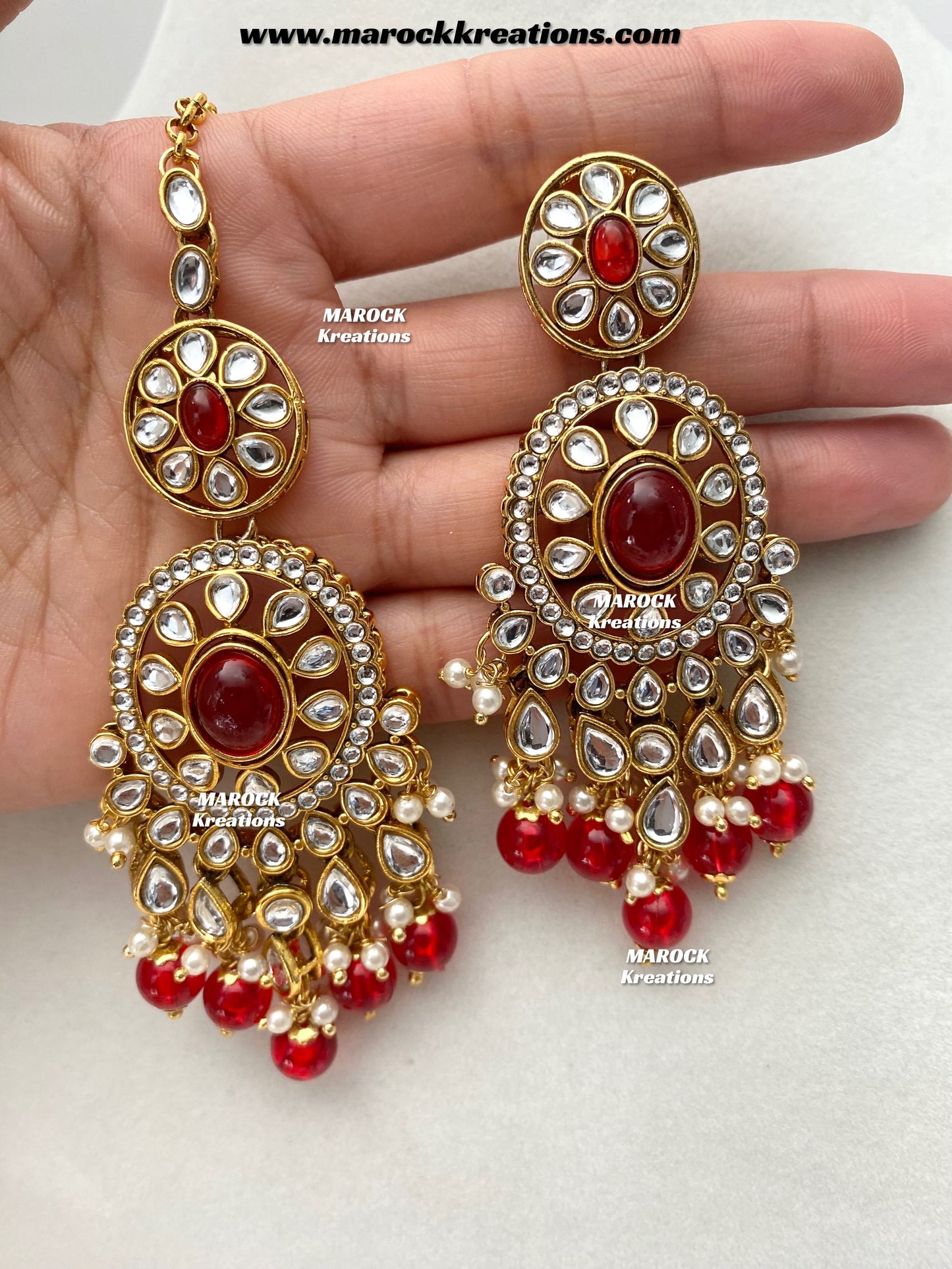Iqra Premium Quality Kundan Meenakari Statement Necklace set
