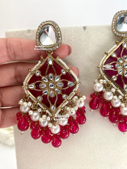 Rosie Kundan Statement Earrings