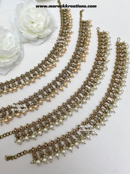 Soreen Premium quality Polki Anklets/Payal/Jhanjhran