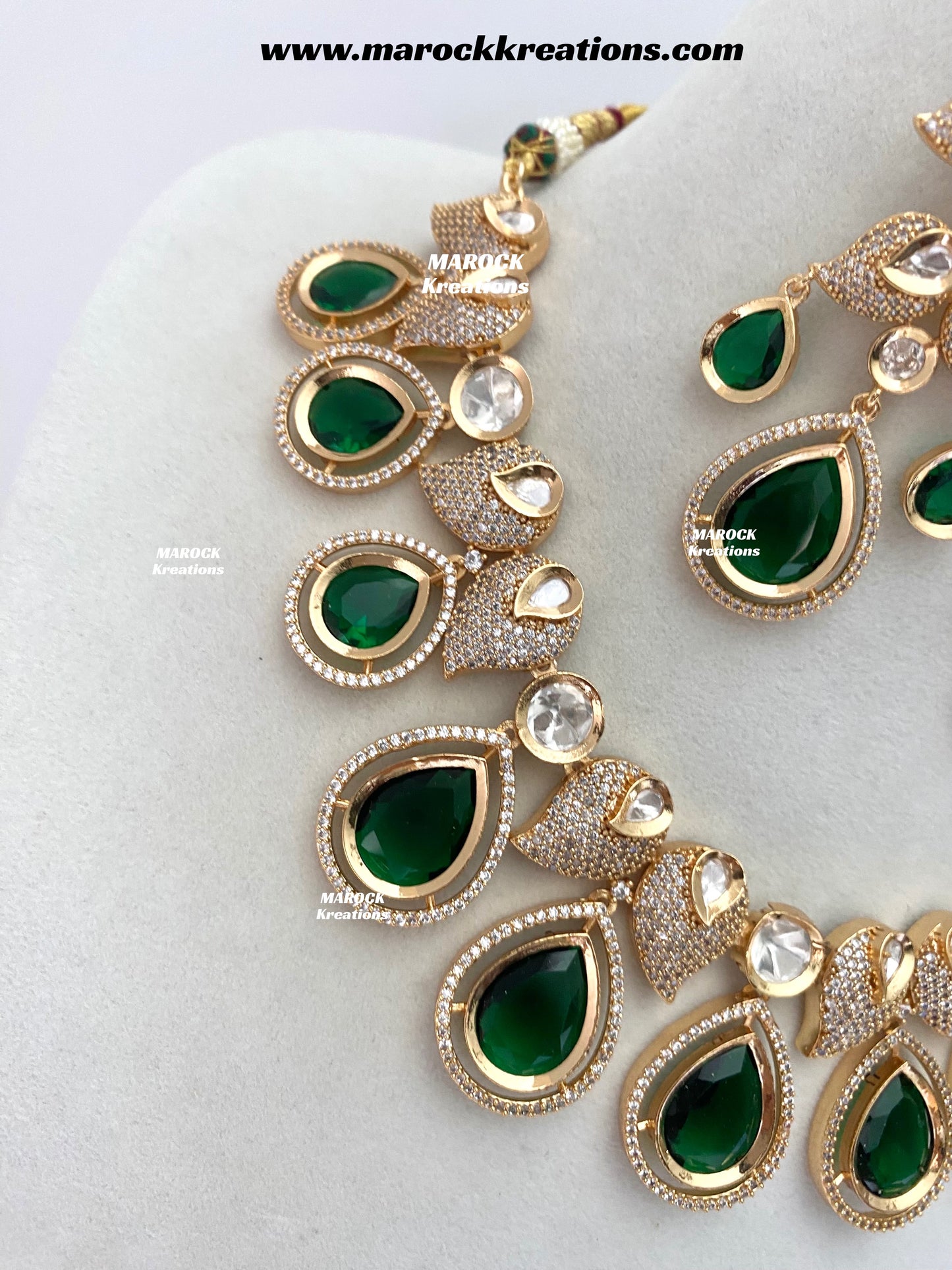 Swapna Premium Quality Tyani inspired Gold plated statement necklace set