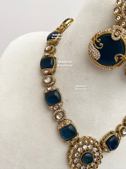 Haniya Sabyasachi inspired Premium Quality Moissanite Kundan Statement Necklace set
