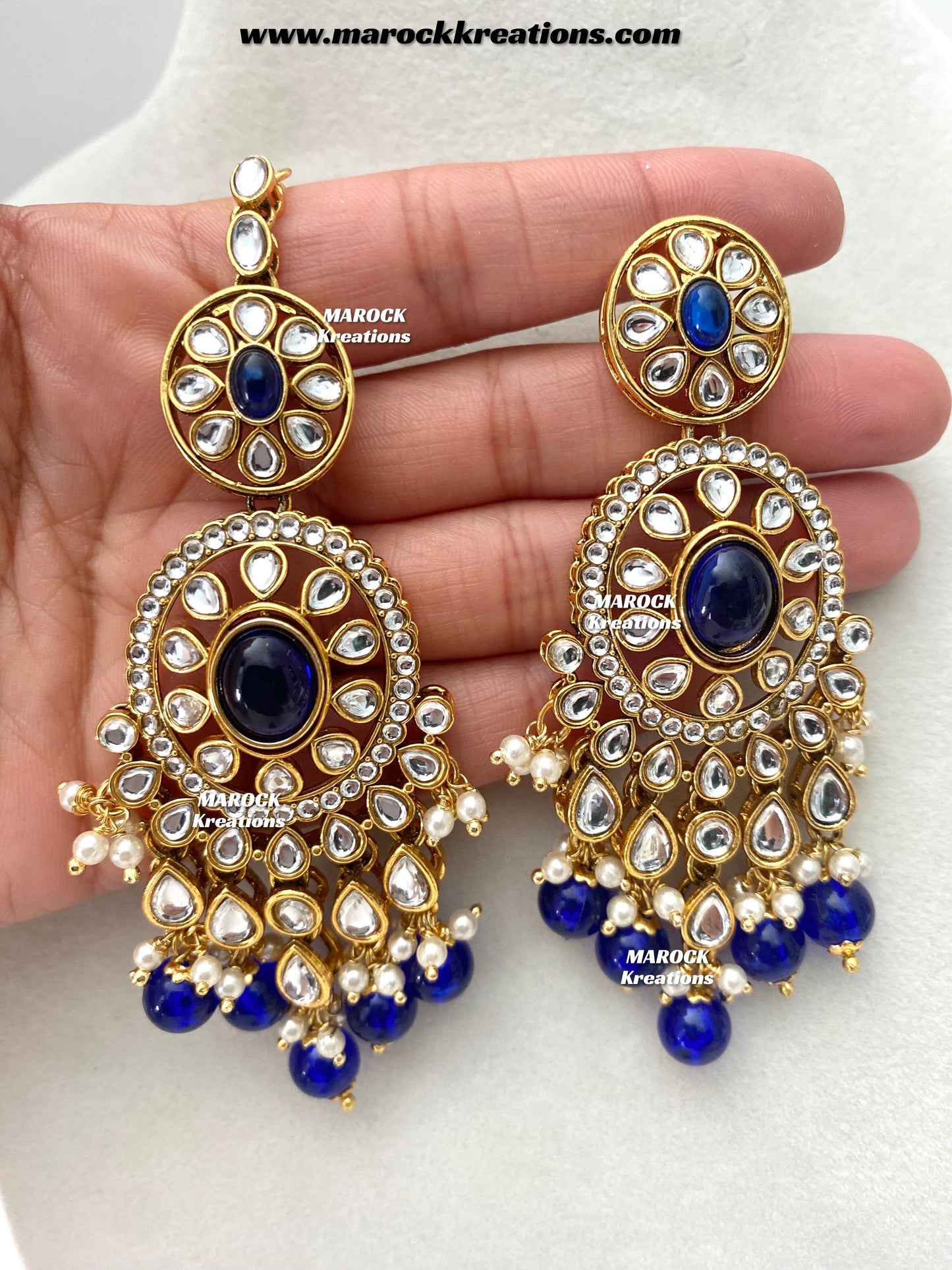 Iqra Premium Quality Kundan Meenakari Statement Necklace set