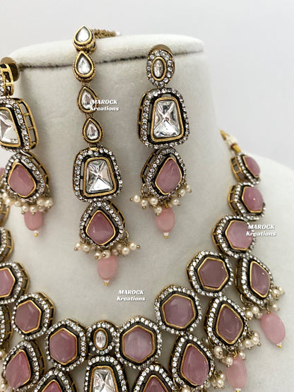 Smita Victorian Kundan Statement Necklace set