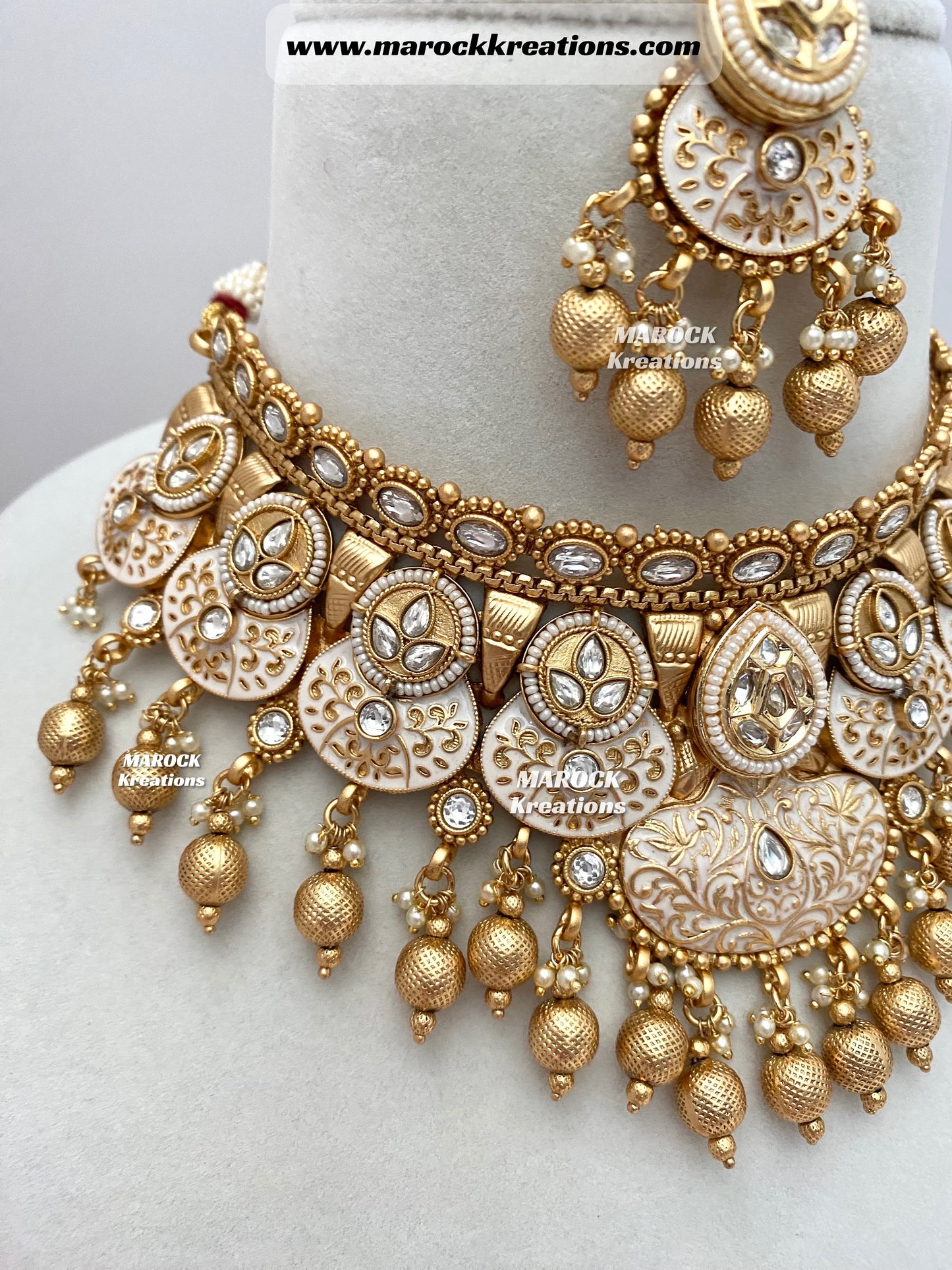 Zara Premium Quality Gold plated Kundan Necklace set