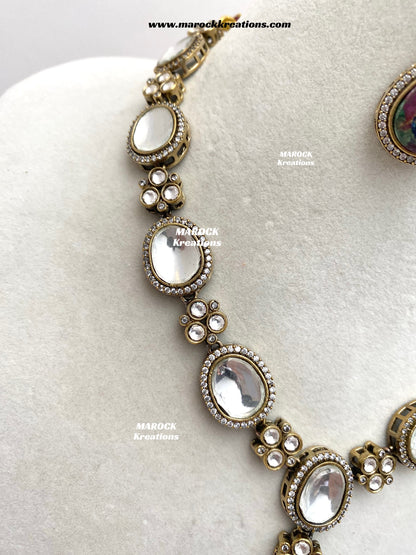 Sanjida Tyani inspired Victorian Kundan Statement Necklace set
