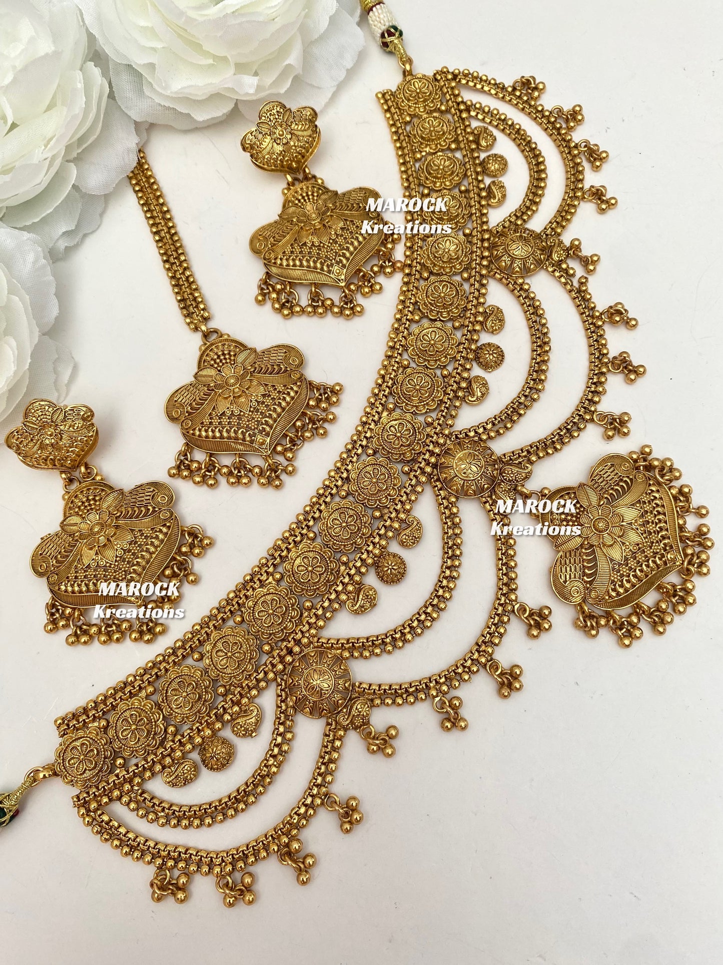 Kubra Premium Quality Gold plated statement choker set