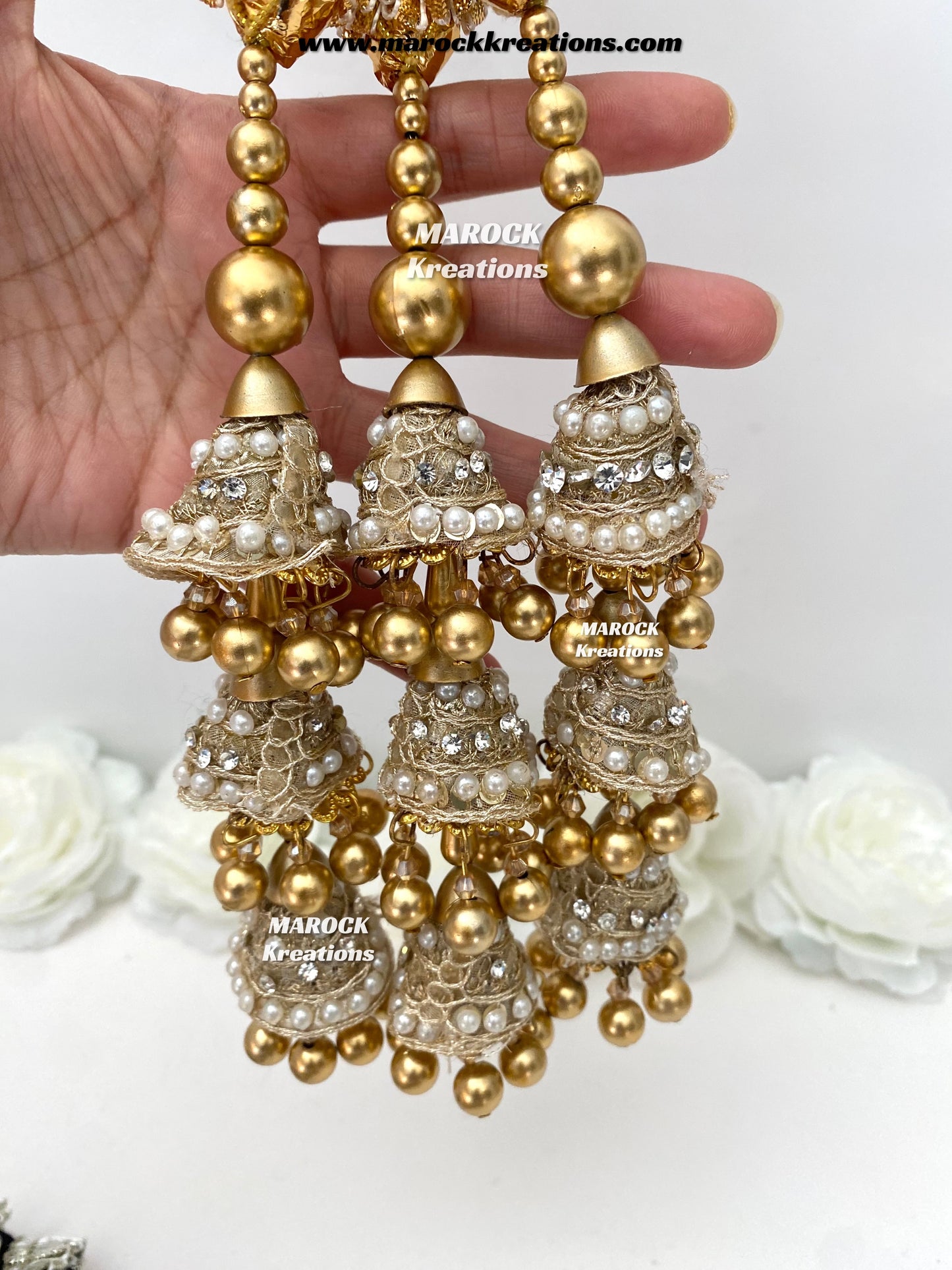 Traditional gotta patti Parandi with lace /Hair dori/Jago braid accessories