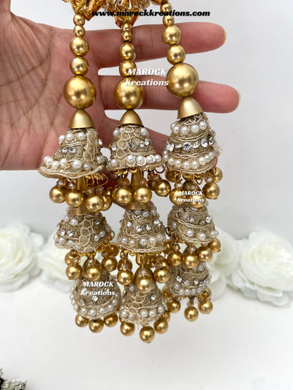 Traditional gotta patti Parandi with lace /Hair dori/Jago braid accessories