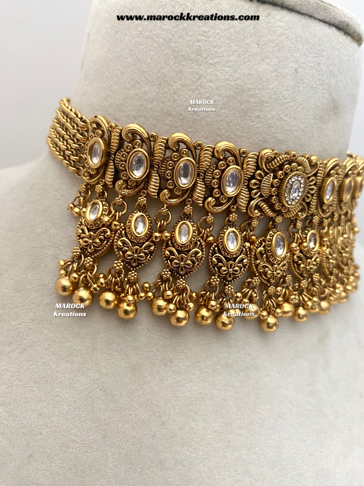 Robin Premium Quality Gold Plated Rajwadi choker set