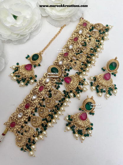 Zalifa Premium Quality Gold Plated choker set