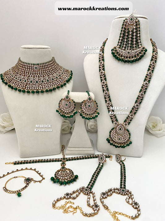 Simran Premium Quality Kundan Bridal set/Indian bridal jewelry