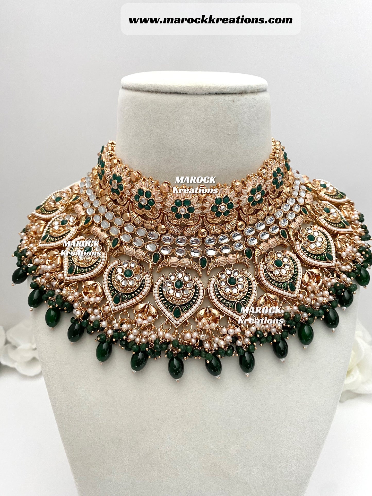 Farah Premium Quality Kundan Bridal set/Indian bridal jewelry