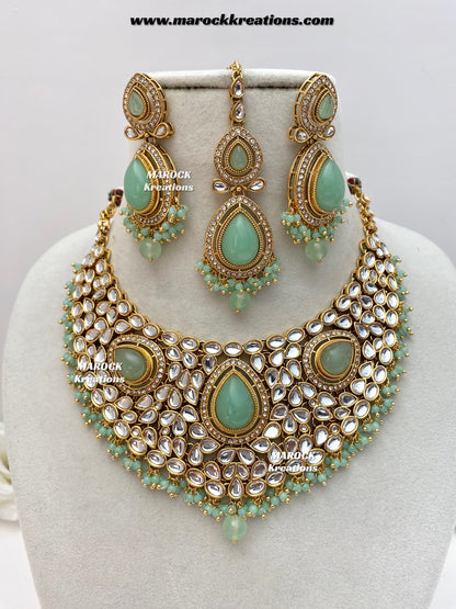 Veena Premium Quality Kundan Statement Necklace set