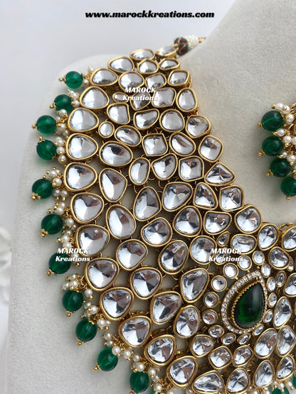 Ruhi Premium Quality Statement Kundan Necklace/Bridal set