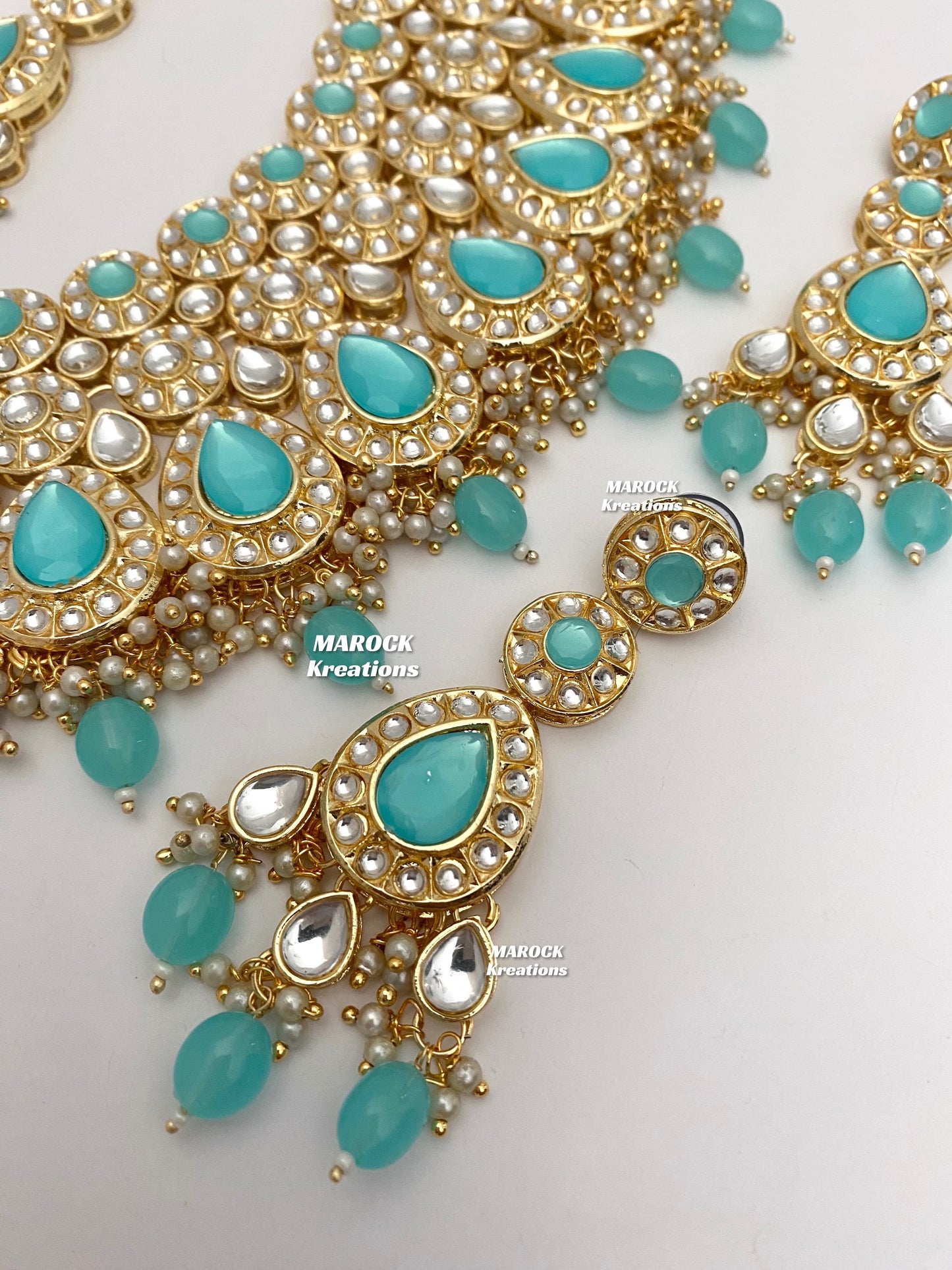 Premium Quality Thappa Kundan Necklace set