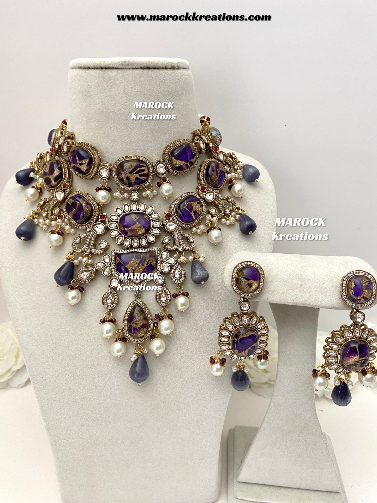 Jane Sabyasachi inspired Premium Quality  Kundan statement necklace set