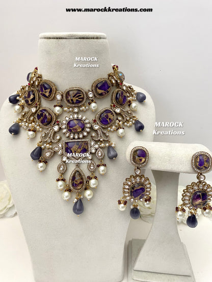Jane Sabyasachi inspired Premium Quality  Kundan statement necklace set