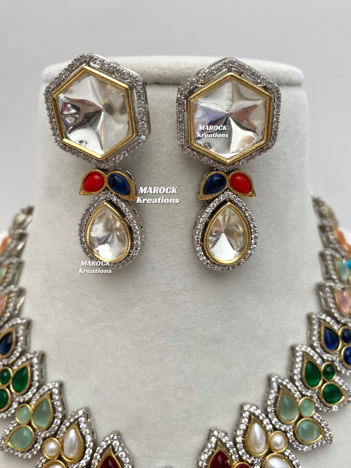 Katie Tyani inspired Premium Quality Kundan Statement Necklace set