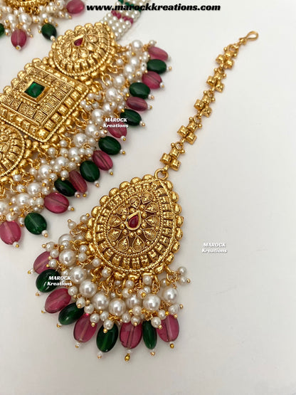 Asna Premium Quality Gold Plated statement choker set