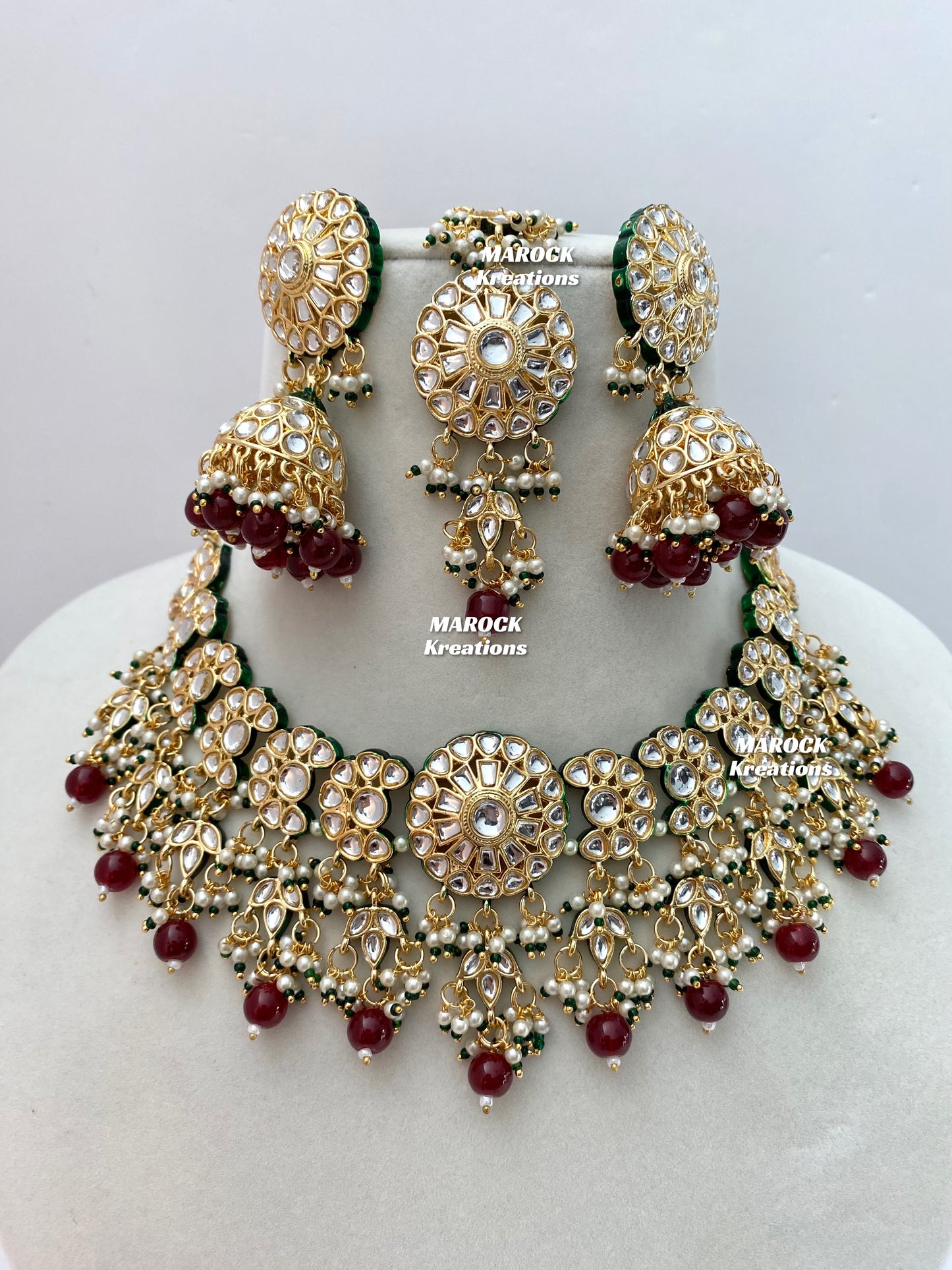 Premium Quality Thappa Kundan Statement Necklace sets