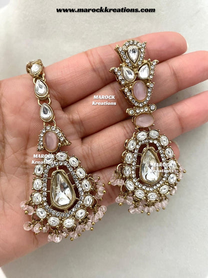Sareena Kundan choker cum statement Necklace set
