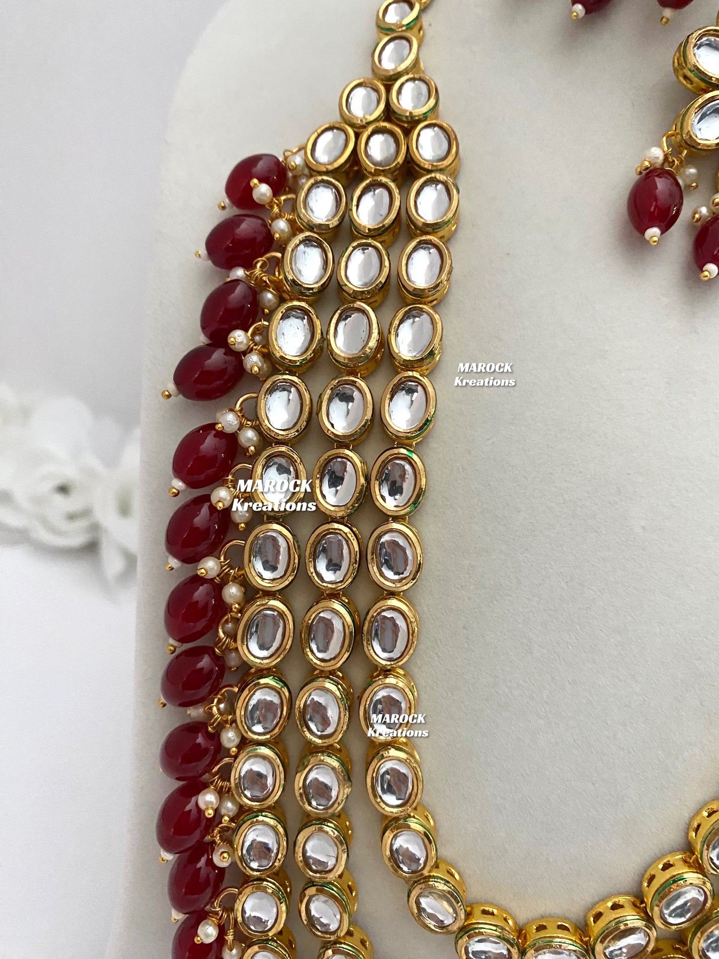 Kundan Back side Meenakari Rani Haar/Long necklace