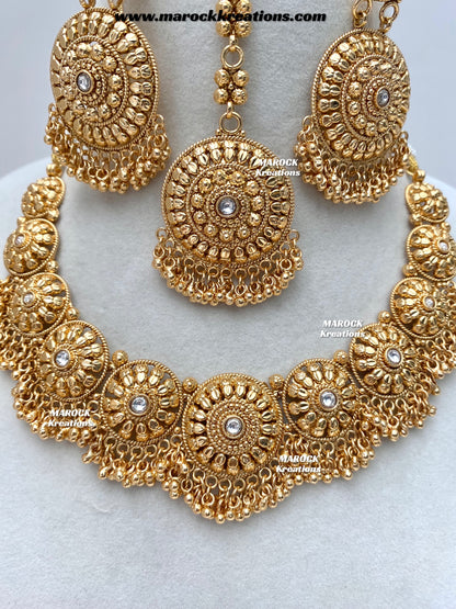 Roxana Premium Quality Gold Plated necklace set