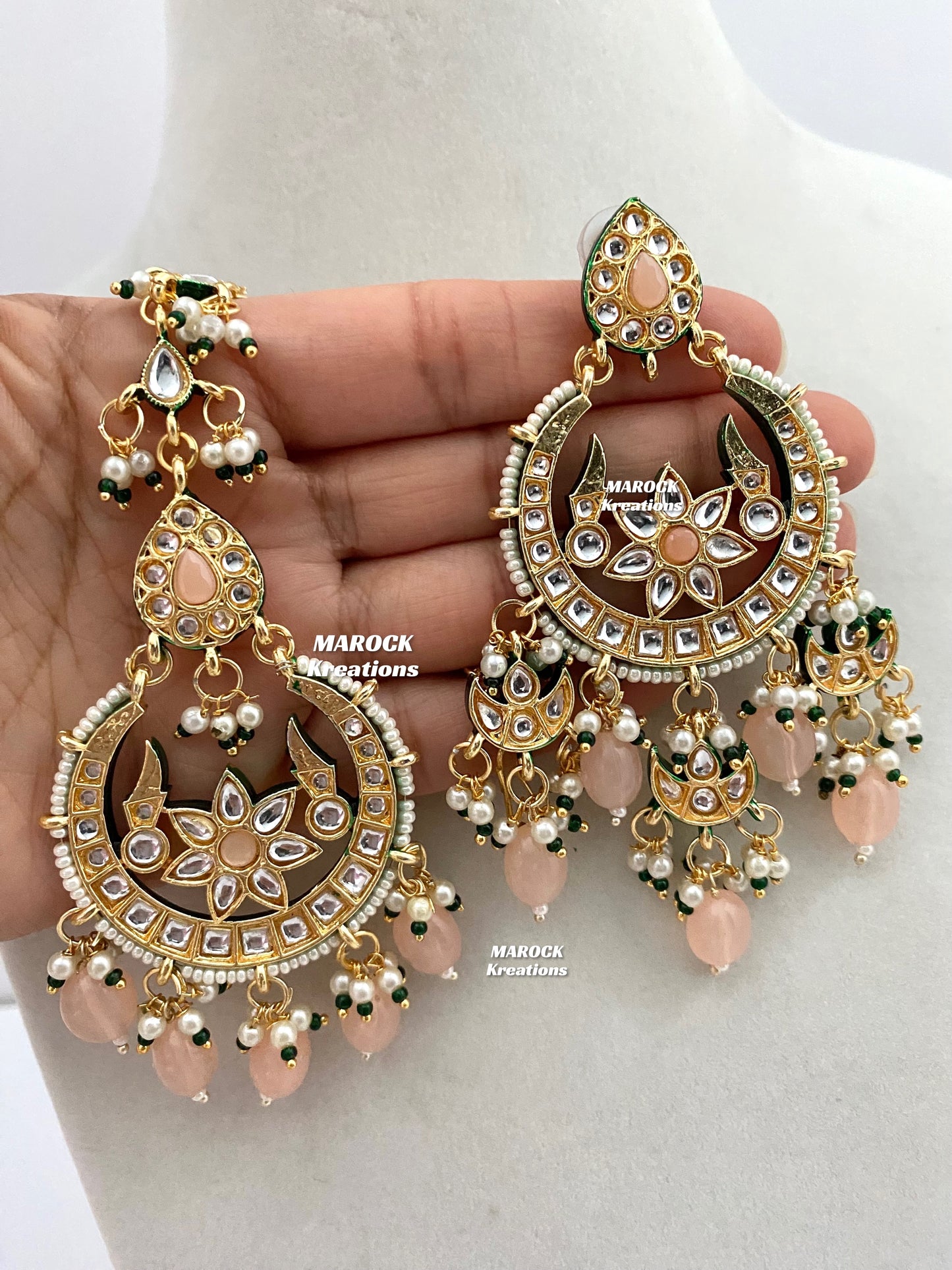 Premium Quality Thappa Kundan Statement Necklace set