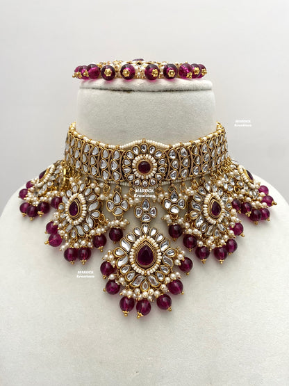 Bhavika Premium Quality Kundan choker/Necklace set