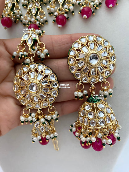 Premium Quality Thappa Kundan Statement Necklace sets