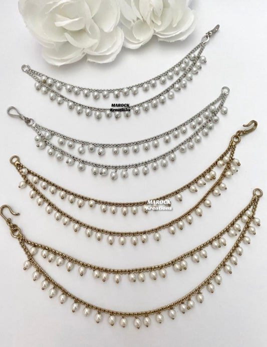 Double layer pearls Saharey/Ear chains