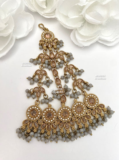 Antique Gold Polki Jhoomer/Passa