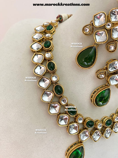 Romana Premium Quality Kundan Statement Necklace set