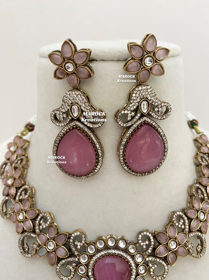 Freya Sabyasachi inspired Premium Quality Moissanite Kundan Necklace set