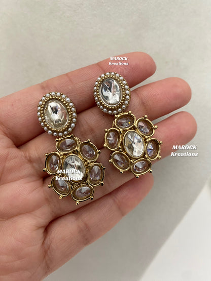 Arina Premium Quality Kundan Single line necklace set