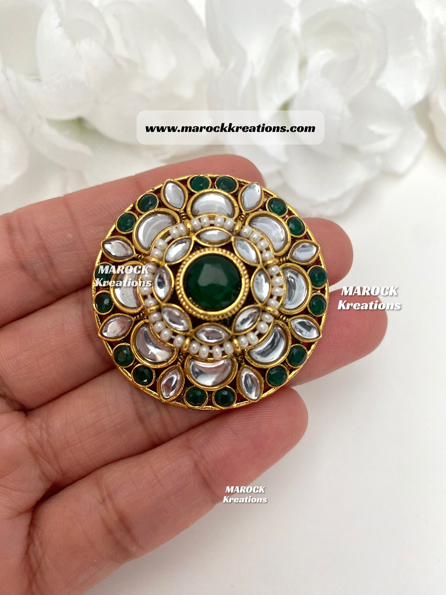 Kundan Statement adjustable Finger Rings