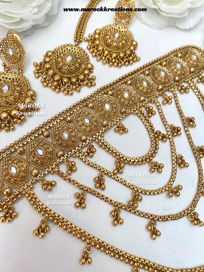 Sadia Premium Quality Gold plated statement choker set