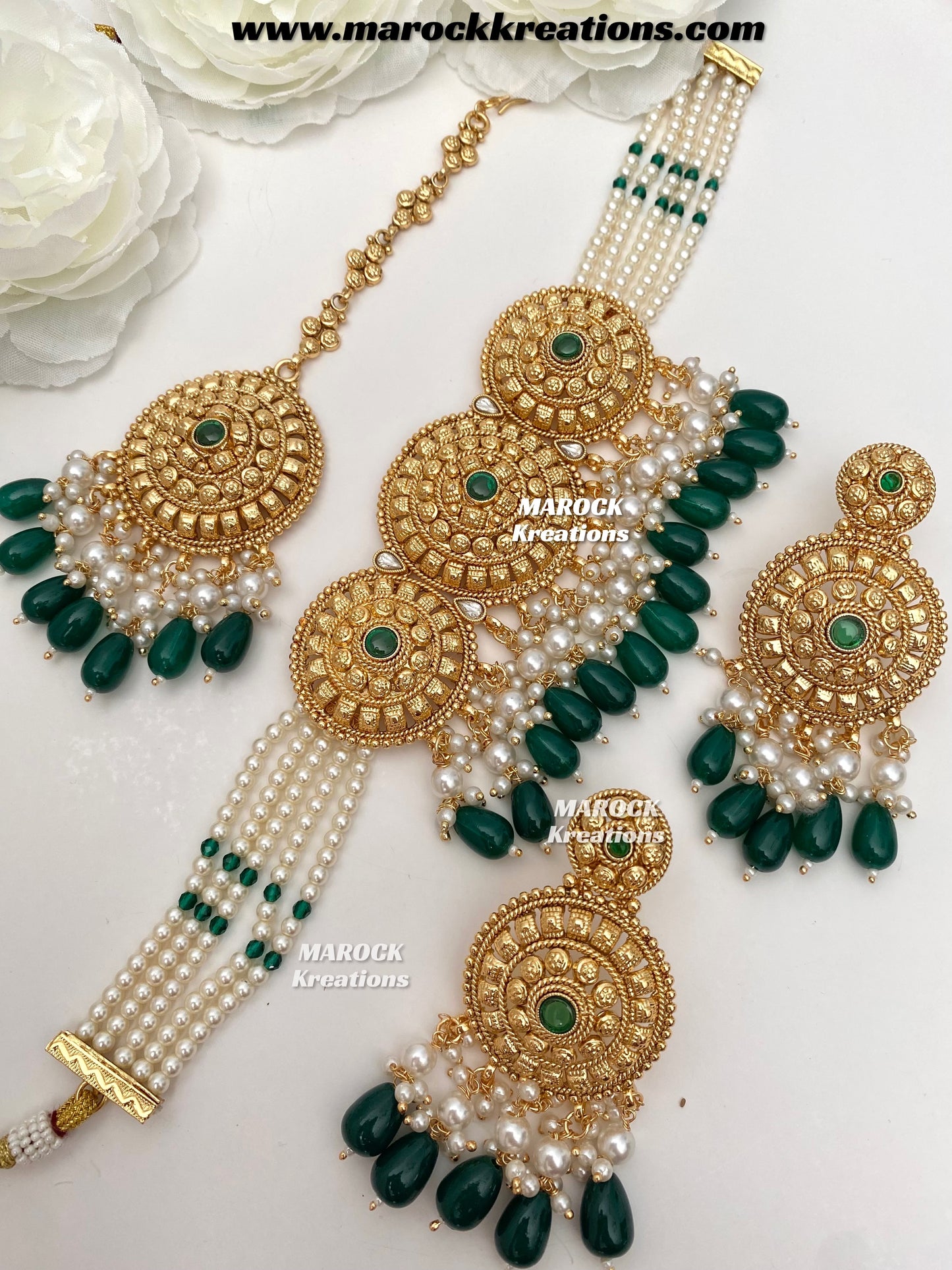 Anuja Premium Quality Gold Plated statement choker set