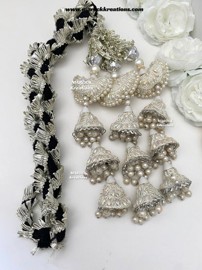 Traditional gotta patti Parandi with lace /Hair dori/Jago braid accessories